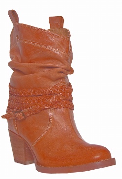 Dingo DI682 for $99.99 Ladies Twisted Sister Collection Fashion Boot with Tan Buffalo Leather Foot and a Round Toe